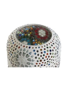 Lampe de bureau DKD Home Decor Blanc Multicouleur Aluminium Verre 40 W 220 V 15 x 15 x 18 cm 2