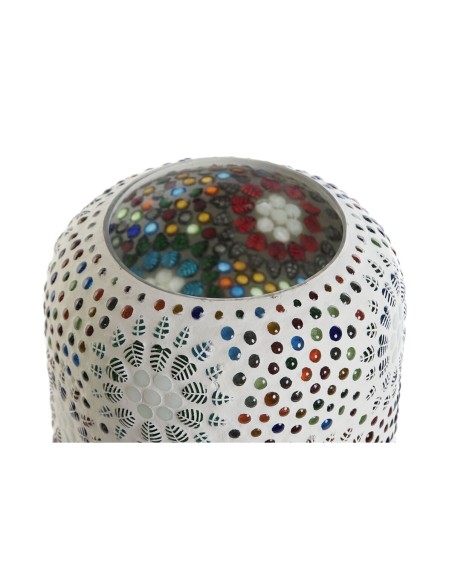 Lampe de bureau DKD Home Decor Blanc Multicouleur Aluminium Verre 40 W 220 V 15 x 15 x 18 cm