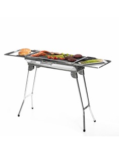 Barbecue au Charbon de Bois Pliable en Acier Inoxydable ExelQ InnovaGoods Acier inoxydable (Reconditionné B)
