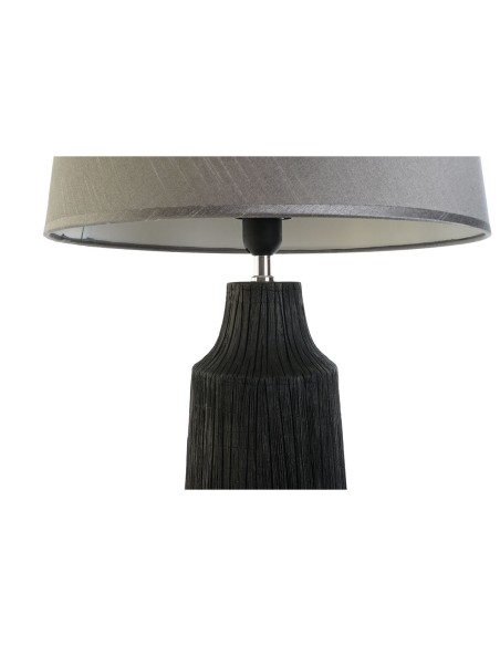 Lampe de bureau Home ESPRIT Noir Gris Résine 50 W 220 V 40 x 40 x 70 cm (2 Unités)
