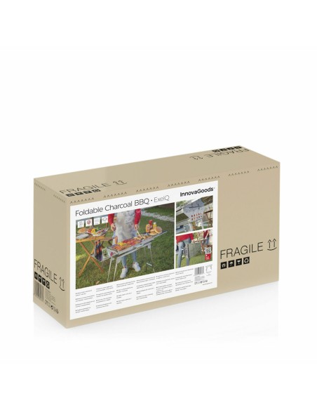 Barbecue au Charbon de Bois Pliable en Acier Inoxydable ExelQ InnovaGoods Acier inoxydable (Reconditionné B)