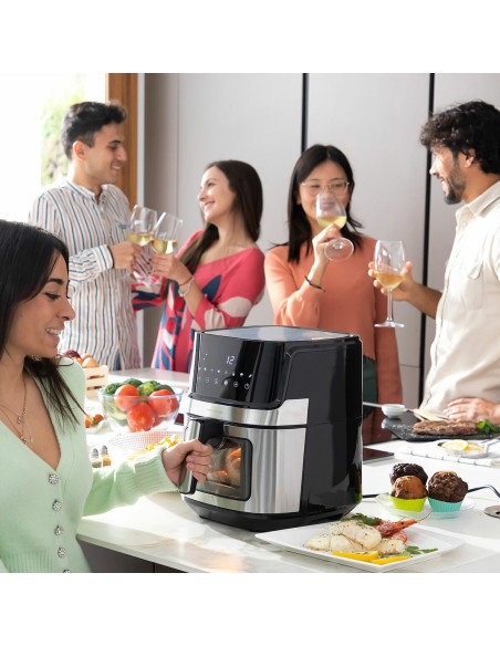 Friteuse à Air InnovaGoods Noir 1700 W 6,5 L Acier inoxydable (Reconditionné C)