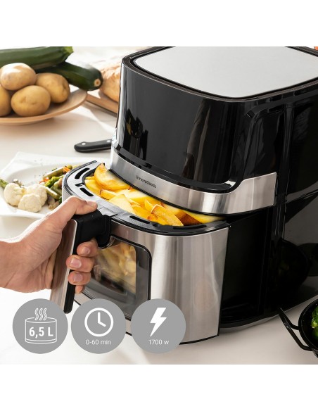 Friteuse à Air InnovaGoods Noir 1700 W 6,5 L Acier inoxydable (Reconditionné C)