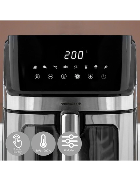 Friteuse à Air InnovaGoods Noir 1700 W 6,5 L Acier inoxydable (Reconditionné C)
