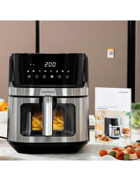 Friteuse à Air InnovaGoods Noir 1700 W 6,5 L Acier inoxydable (Reconditionné C)
