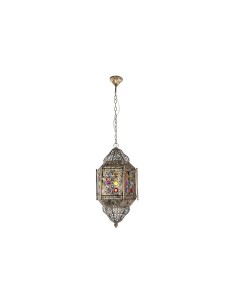 Suspension Home ESPRIT Multicouleur Doré Métal 50 W 29 x 26 x 105 cm