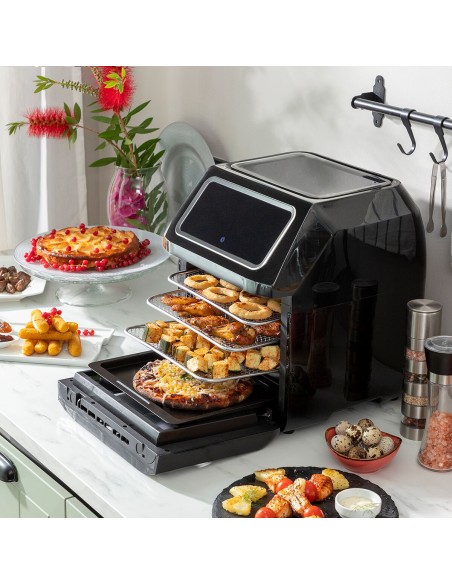 Friteuse à Air InnovaGoods Noir 1800 W 12 L Acier inoxydable (Reconditionné A)
