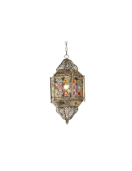 Suspension Home ESPRIT Multicouleur Doré Métal 50 W 29 x 26 x 105 cm
