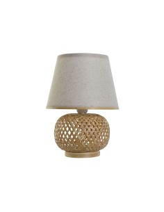 Lampe de bureau DKD Home Decor Marron Naturel Bambou 50 W 220 V 24 x 24 x 34 cm
