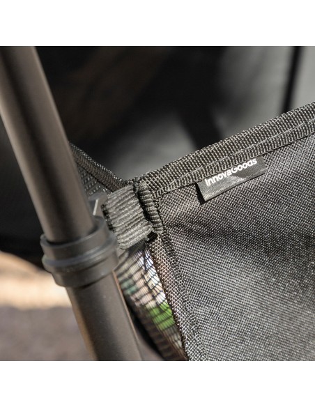 Table de Camping Pliante avec Panier et Housse Folble InnovaGoods NA Noir (Reconditionné B)