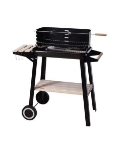 Roues de barbecue au charbon de bois (54 x 34 x 6.5 cm)