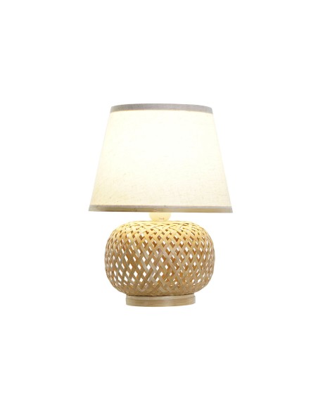 Lampe de bureau DKD Home Decor Marron Naturel Bambou 50 W 220 V 24 x 24 x 34 cm