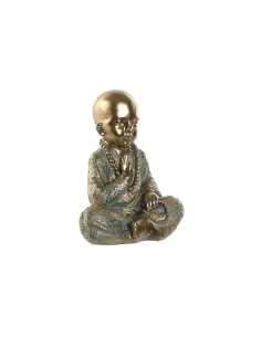 Figurine Décorative Home ESPRIT Doré Moine Oriental 17 x 13,6 x 21,8 cm