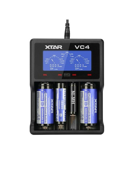 Chargeur de batterie Xtar VC4 Piles x 4