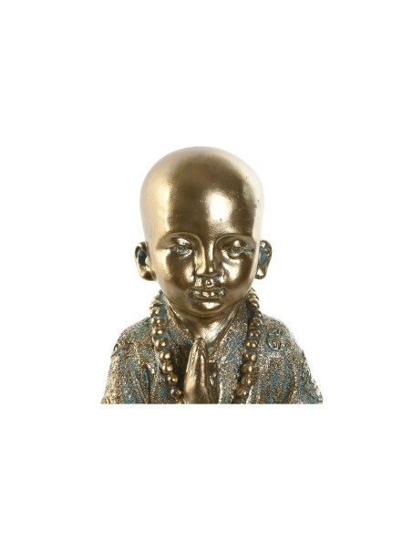 Figurine Décorative Home ESPRIT Doré Moine Oriental 17 x 13,6 x 21,8 cm
