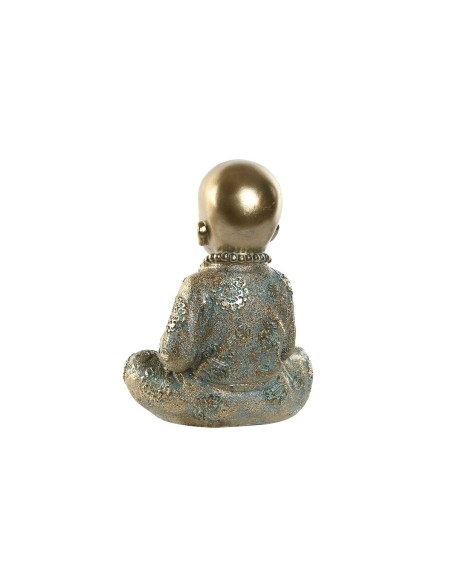 Figurine Décorative Home ESPRIT Doré Moine Oriental 17 x 13,6 x 21,8 cm