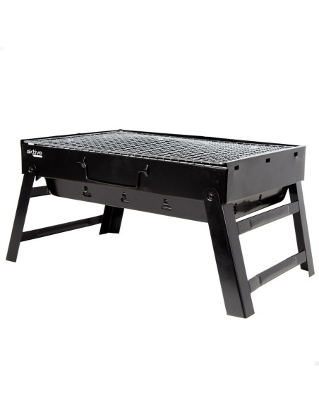 Barbecue Portable Aktive Rectangulaire Noir 50 x 23 x 30 cm (2 Unités)