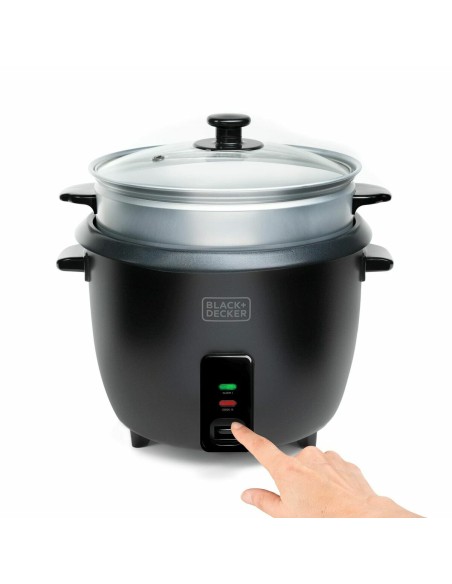 cuiseur à riz Black & Decker BXRC1800E Noir 1,8 L Blanc Aluminium 700 W
