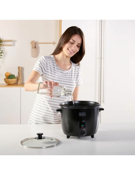 cuiseur à riz Black & Decker BXRC1800E Noir 1,8 L Blanc Aluminium 700 W