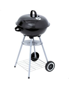 Roues de barbecue au charbon de bois Aktive Métal émaillé 46 x 89 x 46 cm Noir