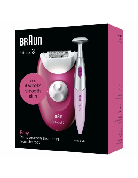 Épilateur électrique Braun SE3-202 Fuchsia