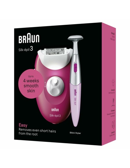 Épilateur électrique Braun SE3-202 Fuchsia