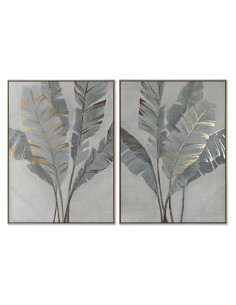 Cadre Home ESPRIT Palmiers Doré Tropical 90 x 4 x 120 cm (2 Unités)