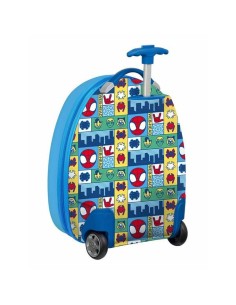Trolley de Cabine Stitch RESCUE Bleu Rouge 28 x 43 x 23 cm 2