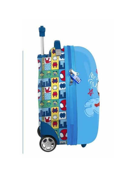 Trolley de Cabine Stitch RESCUE Bleu Rouge 28 x 43 x 23 cm