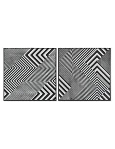 Cadre Home ESPRIT Abstrait Moderne 100 x 4 x 100 cm (2 Unités)