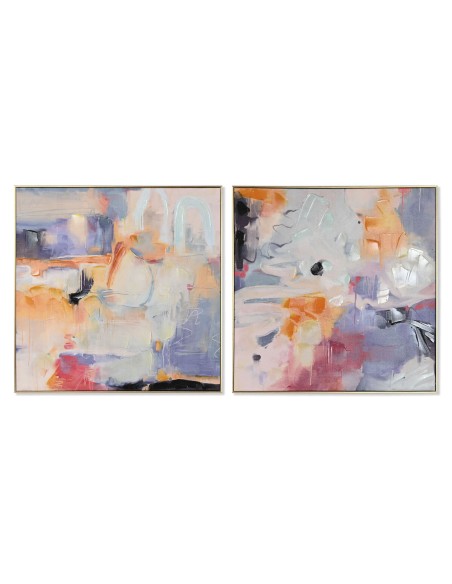 Cadre Home ESPRIT Abstrait Moderne 80 x 3,5 x 80 cm (2 Unités)