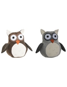 Support de porte Home ESPRIT Sable 25 x 12 x 20 cm Hibou (2 Unités)
