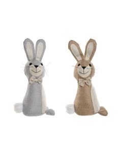 Support de porte Home ESPRIT Sable 20 x 10 x 35 cm Lapin (2 Unités)