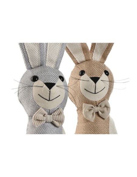 Support de porte Home ESPRIT Sable 20 x 10 x 35 cm Lapin (2 Unités)