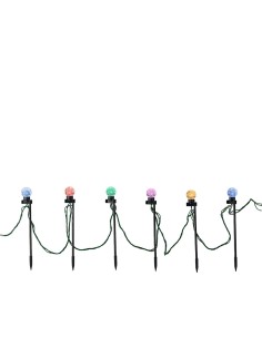 Set de piquets LED de jardin Lumineo Multicouleur 6 W Vert tendre 20 Unités