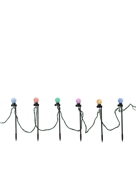 Set de piquets LED de jardin Lumineo Multicouleur 6 W Vert tendre 20 Unités