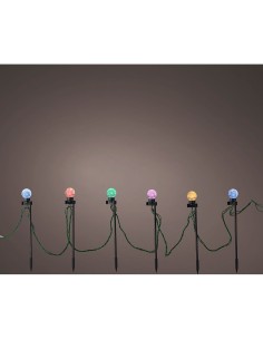 Set de piquets LED de jardin Lumineo Multicouleur 6 W Vert tendre 20 Unités 2