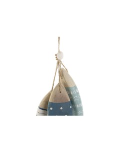 Décoration Suspendue Home ESPRIT Bleu Blanc Naturel Poissons 5 x 5 x 20 cm (2 Unités) 2