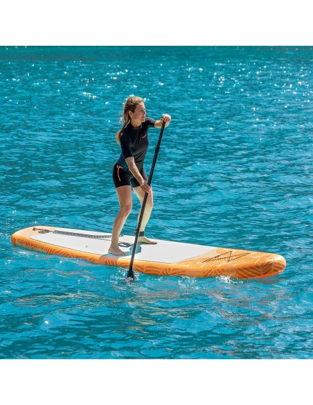 Planche de Paddle Surf Gonflable 2 en 1 avec Siège et Accessoires InnovaGoods Orange 10'5" 320 cm (Reconditionné D)