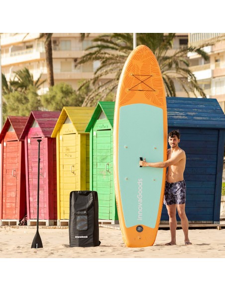 Planche de Paddle Surf Gonflable 2 en 1 avec Siège et Accessoires InnovaGoods Orange 10'5" 320 cm (Reconditionné D)