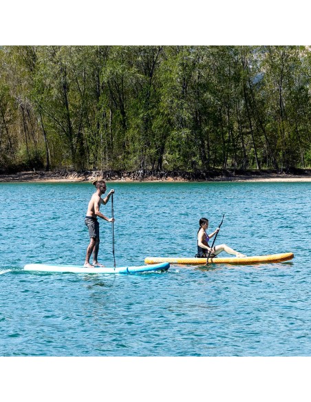 Planche de Paddle Surf Gonflable 2 en 1 avec Siège et Accessoires InnovaGoods Orange 10'5" 320 cm (Reconditionné D)