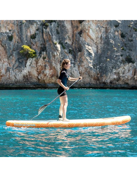 Planche de Paddle Surf Gonflable 2 en 1 avec Siège et Accessoires InnovaGoods Orange 10'5" 320 cm (Reconditionné D)