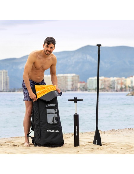 Planche de Paddle Surf Gonflable 2 en 1 avec Siège et Accessoires InnovaGoods Orange 10'5" 320 cm (Reconditionné D)