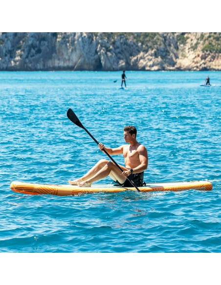 Planche de Paddle Surf Gonflable 2 en 1 avec Siège et Accessoires InnovaGoods Orange 10'5" 320 cm (Reconditionné D)