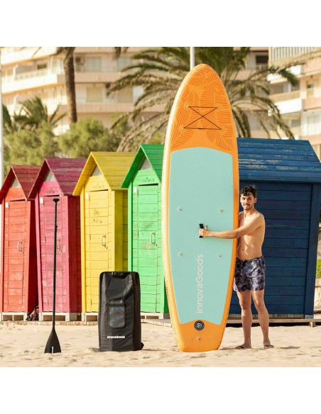Planche de Paddle Surf Gonflable 2 en 1 avec Siège et Accessoires InnovaGoods Orange 10'5" 320 cm (Reconditionné D)
