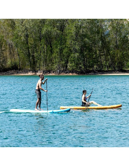 Planche de Paddle Surf Gonflable 2 en 1 avec Siège et Accessoires InnovaGoods Orange 10'5" 320 cm (Reconditionné D)