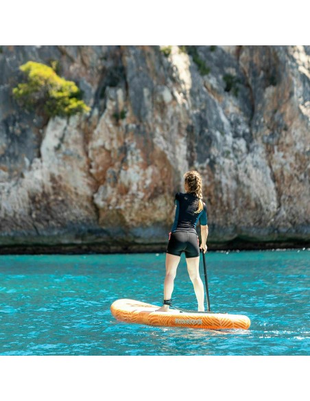 Planche de Paddle Surf Gonflable 2 en 1 avec Siège et Accessoires InnovaGoods Orange 10'5" 320 cm (Reconditionné D)
