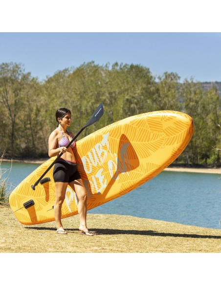 Planche de Paddle Surf Gonflable 2 en 1 avec Siège et Accessoires InnovaGoods Orange 10'5" 320 cm (Reconditionné D)