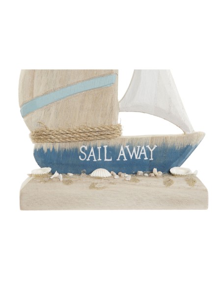 Figurine Décorative Home ESPRIT Bleu Rouge Naturel Voilier 15 x 4,5 x 23,5 cm (2 Unités)