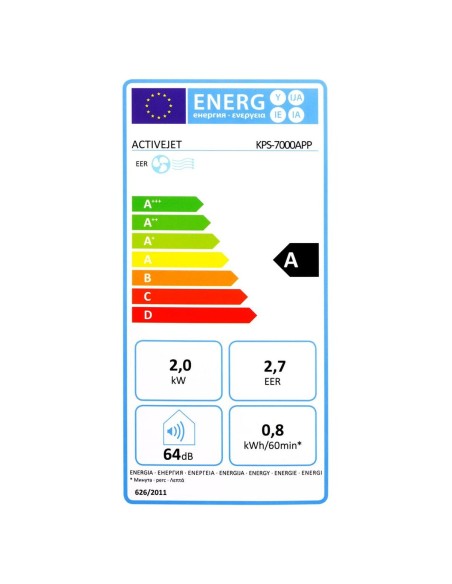 Climatiseur Portable Activejet KPS-7000APP Blanc A 2000 W